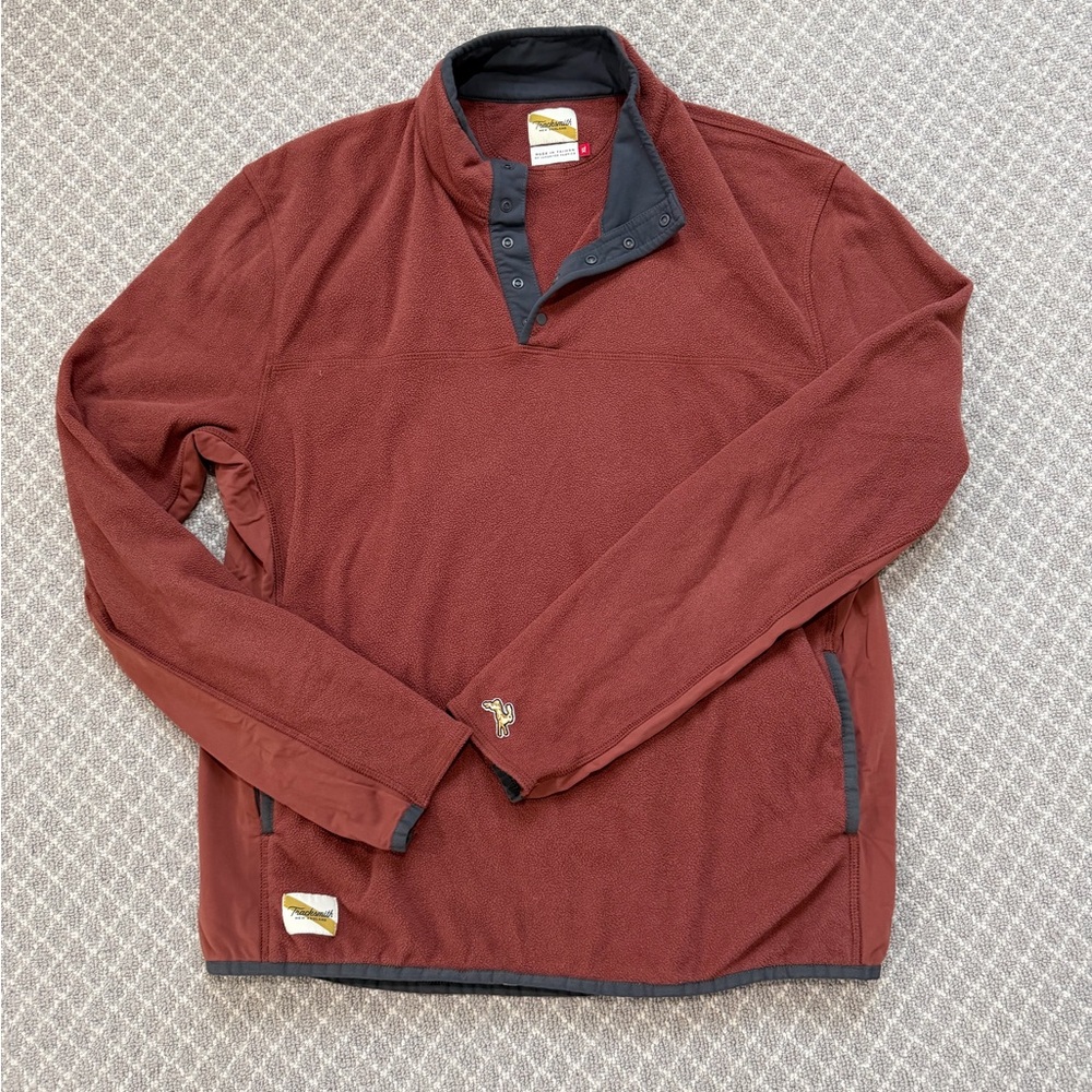 Tracksmith Maroon Pullover Jacket - image 1